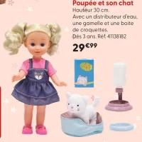 Poupée et son chat Cerise & Capucine