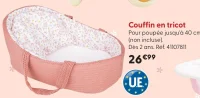 Couffin en tricot Cerise & Capucine