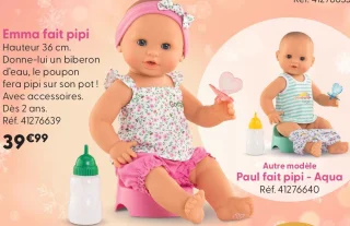 Poupon Emma fait pipi / Paul fait pipi - Aqua Corolle