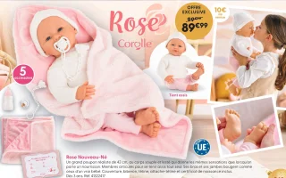 Poupon Rose Nouveau-Né Corolle