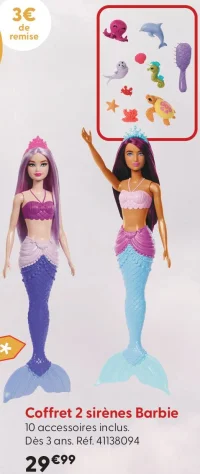 Coffret 2 sirènes Barbie