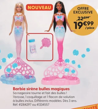 Barbie sirène bulles magiques