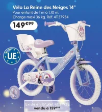 Vélo La Reine des Neiges 14" Disney