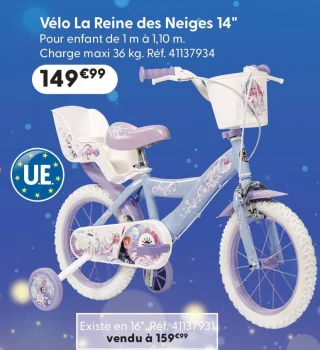 Vélo La Reine des Neiges 14" Disney