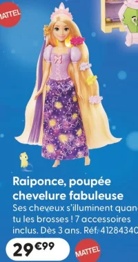 Raiponce, poupée chevelure fabuleuse Disney