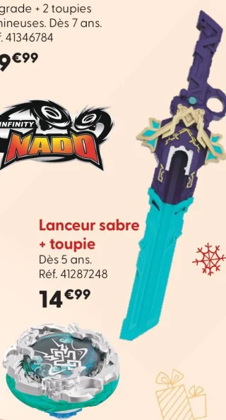 Lanceur sabre + toupie Infinity Nado