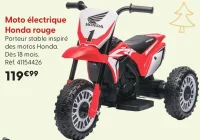 Moto électrique Honda rouge
