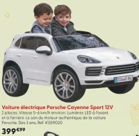 Voiture électrique Porsche Cayenne Sport 12V