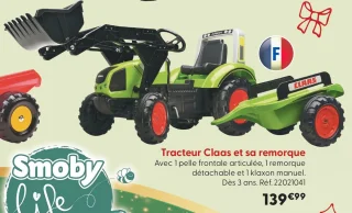 Tracteur Claas et sa remorque