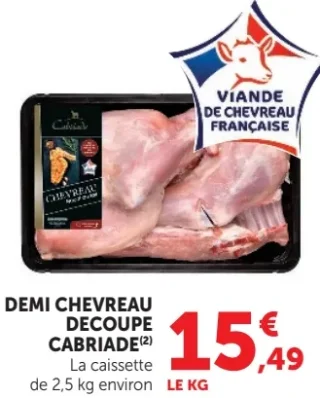 Demi chevreau découpé Cabriade