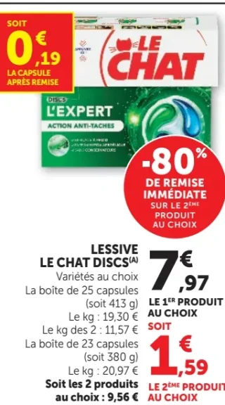 LESSIVE LE CHAT DISCS