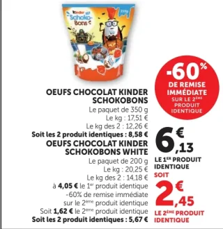 Oeufs chocolat Kinder Schokobons