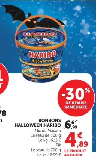 Bonbons Halloween Haribo Mix, Maoam, Pik
