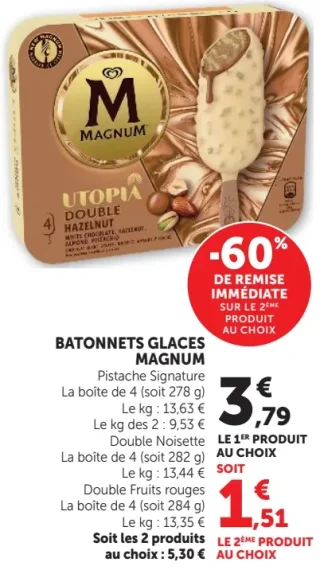 Bâtonnets glacés Magnum