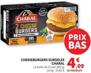 Cheeseburgers surgelés Charal