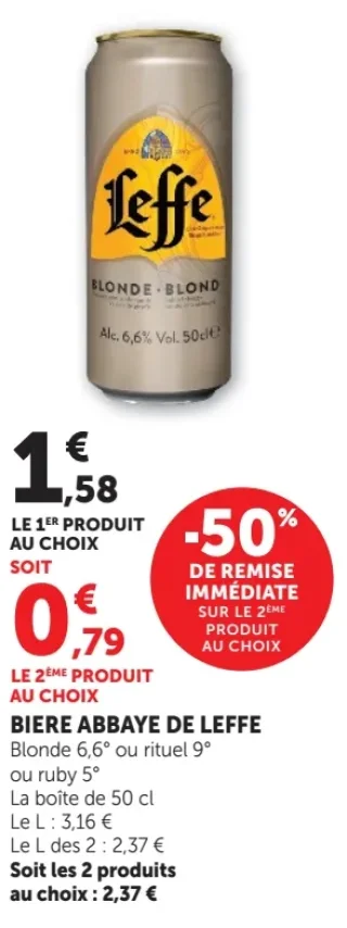 Bière Abbaye de Leffe
