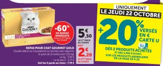 Repas pour chat GOURMET GOLD Double délice, mousselines ou terrines avec légumes