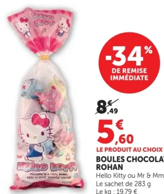 Rohan Boules chocolat Hello Kitty ou Mr & Mme