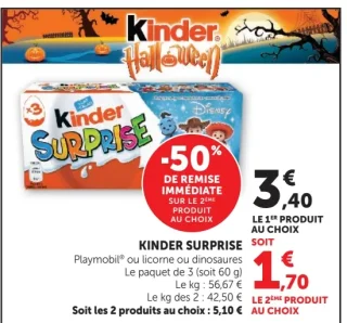 Kinder Surprise Halloween Playmobil, licorne ou dinosaures