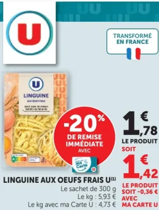 Linguine aux oeufs frais U