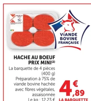 Haché au boeuf Prix Mini