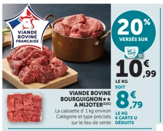 Viande bovine Bourguignon★★ à mijoter
