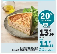 Quiche lorraine ou aux poireaux Kirn