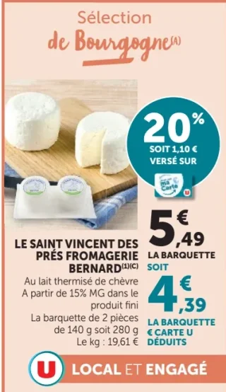 Le Saint Vincent des Prés Fromagerie Bernard