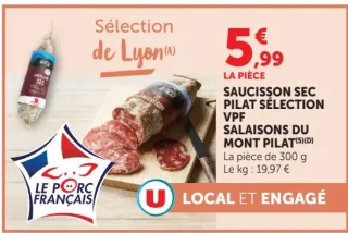 Saucisson sec Pilat Sélection VPF Salaisons du Mont Pilat
