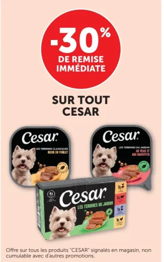 Gamme d'alimentation pour chiens Cesar