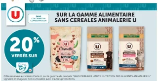 Gamme alimentaire sans céréales Animalerie U