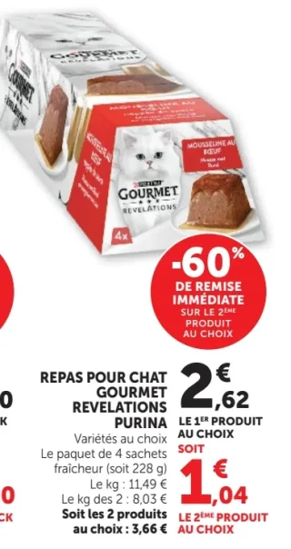 Repas pour chat Gourmet Revelations Purina
