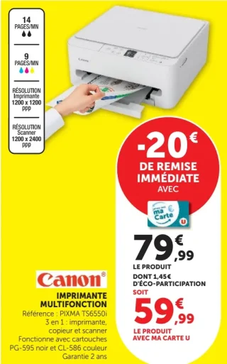 Imprimante multifonction Canon PIXMA TS6550i