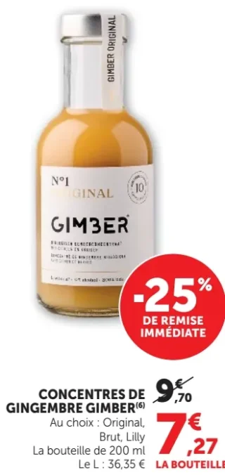 Concentrés de gingembre Gimber