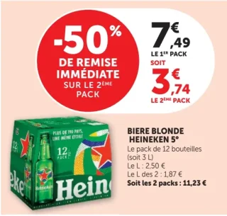 Bière blonde Heineken 5°