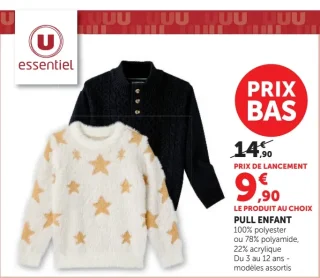 Pull enfant U essentiel