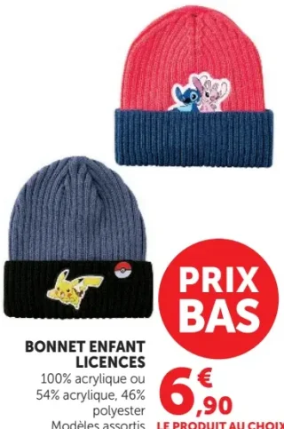 Bonnet enfant licences