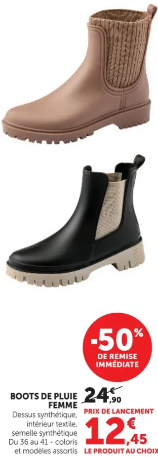Boots de pluie femme