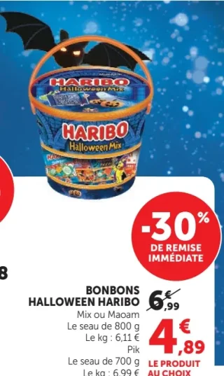 BONBONS HALLOWEEN HARIBO Mix ou Maoam ou Pik