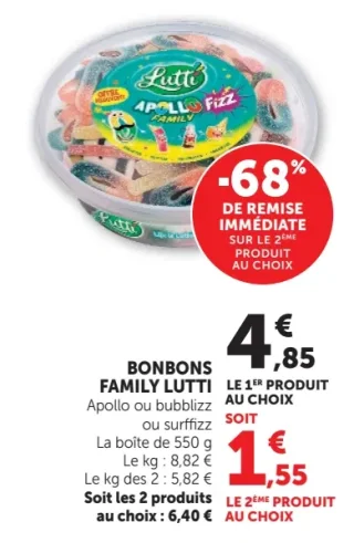 BONBONS FAMILY LUTTI Apollo ou bubblizz ou surffizz