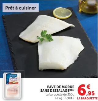 Pavé de morue sans dessalage Delpierre