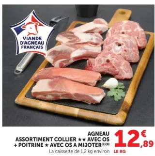 Agneau assortiment collier avec os + poitrine avec os à mijoter