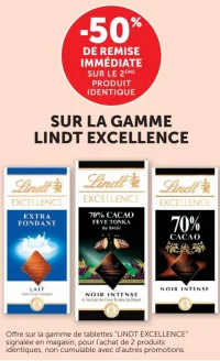 Tablettes de chocolat Lindt Excellence