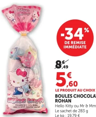 Boules chocolat Rohan Hello Kitty ou Mr & Mme