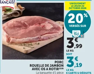 PORC ROUELLE DE JAMBON AVEC OS A ROTIR