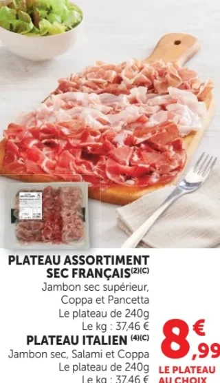 Plateau assortiment sec français / Plateau italien