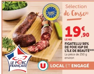 Figatellu 50% de foie IGP de l'Île de Beauté