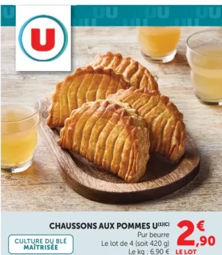 Chaussons aux pommes U Pur beurre