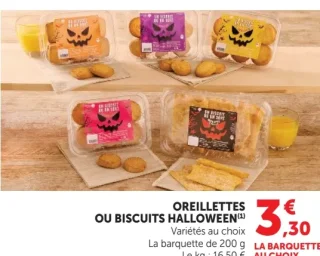 Oreillettes ou biscuits Halloween