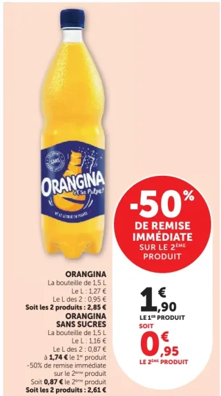 ORANGINA / ORANGINA SANS SUCRES